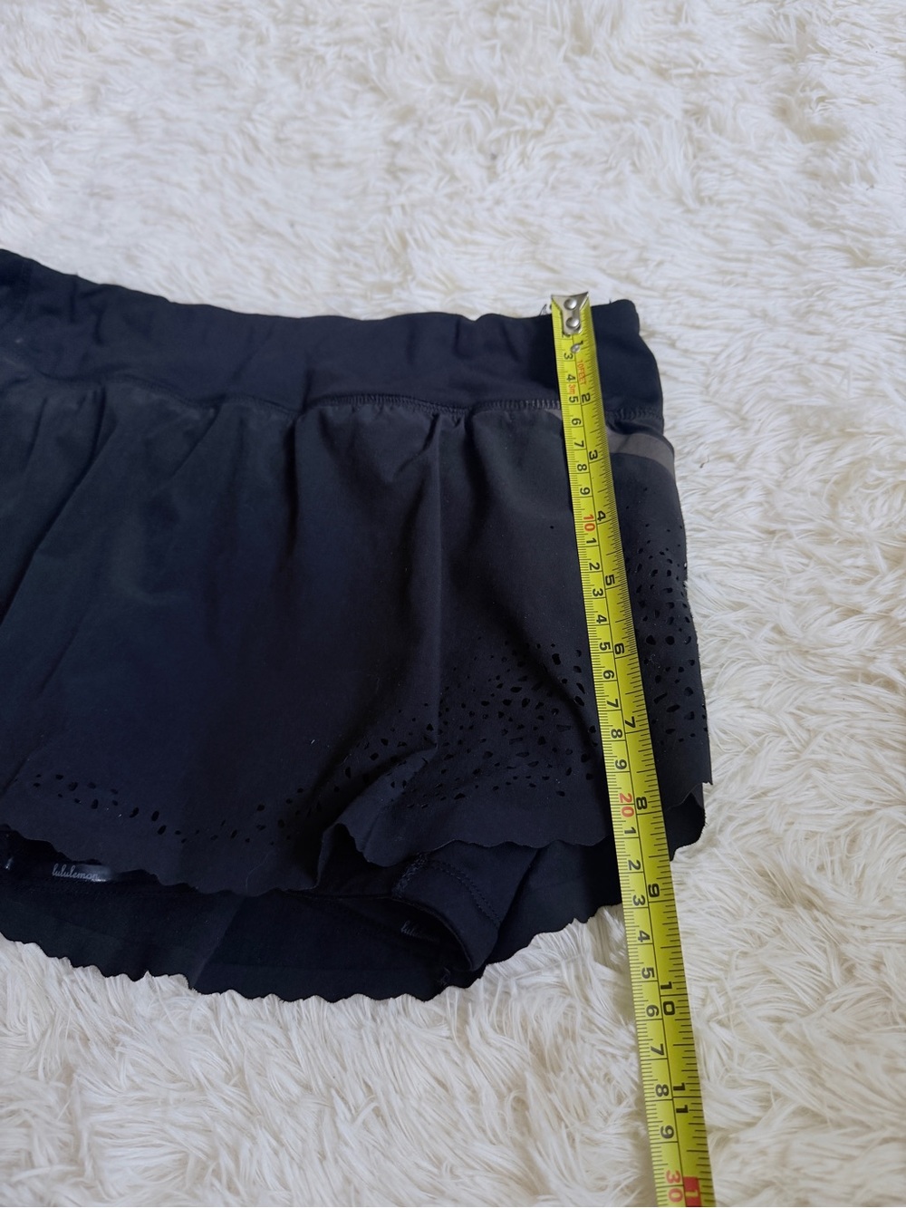 lululemon Black Athletic Skort with Laser-Cut Hem - Picture 5 of 5